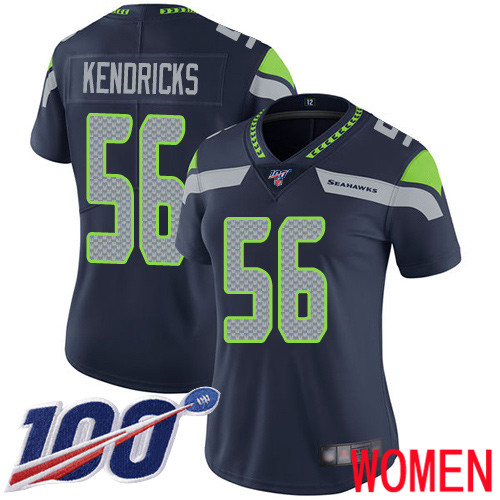 Seattle Seahawks Limited Navy Blue Women Mychal Kendricks Home Jersey NFL Football #56 100th Season Vapor Untouchable->seattle seahawks->NFL Jersey